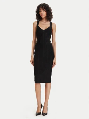 Elisabetta Franchi Sukienka koktajlowa AM-24D-62E2-V790 Czarny Slim Fit