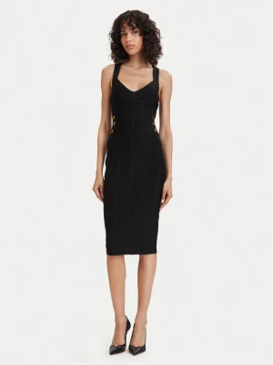Elisabetta Franchi Sukienka koktajlowa AM-24D-62E2-V790 Czarny Slim Fit