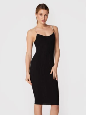 Elisabetta Franchi Sukienka koktajlowa AM-78S-27E2-V360 Czarny Slim Fit