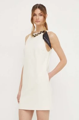 Elisabetta Franchi sukienka kolor beżowy mini prosta AB57341E2