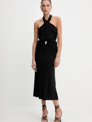 Elisabetta Franchi sukienka kolor czarny maxi prosta AB71952E2