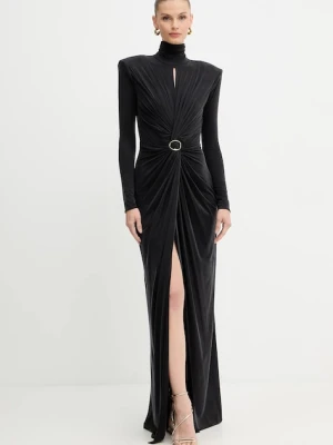 Elisabetta Franchi sukienka kolor czarny maxi prosta ABR0656E2