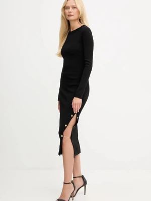 Elisabetta Franchi sukienka kolor czarny midi dopasowana AM28S57E2