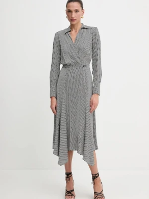 Elisabetta Franchi sukienka kolor czarny midi rozkloszowana AB86552E2