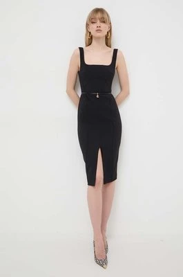 Elisabetta Franchi sukienka kolor czarny mini dopasowana AB53841E2