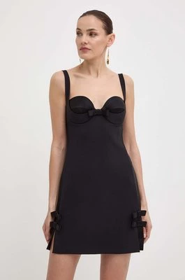 Elisabetta Franchi sukienka kolor czarny mini dopasowana AB65042E2