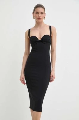 Elisabetta Franchi sukienka kolor czarny mini dopasowana AB65542E2