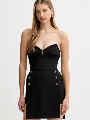 Elisabetta Franchi sukienka kolor czarny mini dopasowana AB82457E2