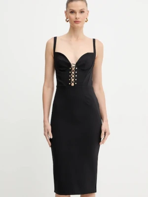 Elisabetta Franchi sukienka kolor czarny mini dopasowana AB87857E2