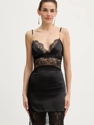 Elisabetta Franchi sukienka kolor czarny mini dopasowana AB88457E2