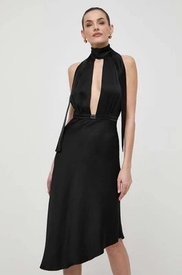 Elisabetta Franchi sukienka kolor czarny mini rozkloszowana AB58042E2