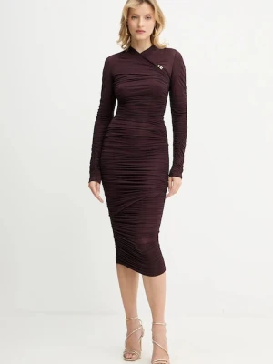 Elisabetta Franchi sukienka kolor fioletowy maxi dopasowana AB88857E2