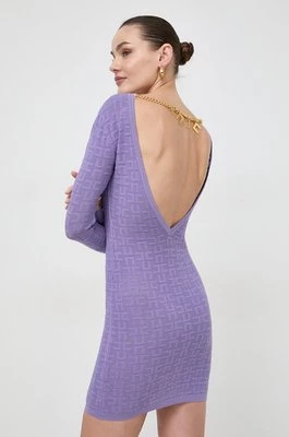 Elisabetta Franchi sukienka kolor fioletowy mini dopasowana AM66B41E2