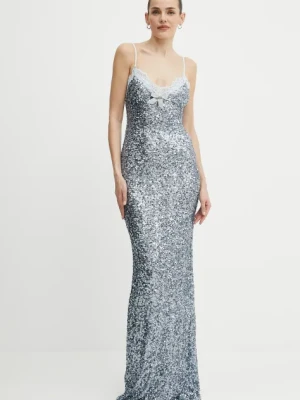 Elisabetta Franchi sukienka kolor niebieski maxi dopasowana ABR4952E2