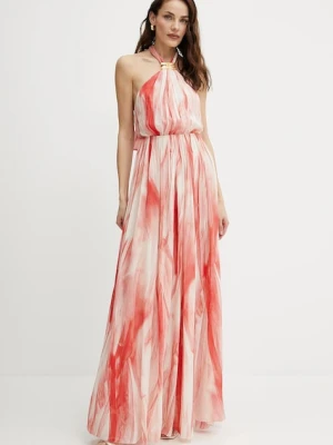 Elisabetta Franchi sukienka kolor różowy maxi rozkloszowana ABR4752E2