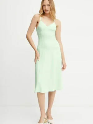 Elisabetta Franchi sukienka kolor turkusowy mini prosta AB74852E2