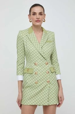 Elisabetta Franchi sukienka kolor zielony mini dopasowana ABS1041E2