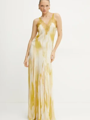 Elisabetta Franchi sukienka kolor żółty maxi prosta ABR5452E2