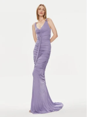 Elisabetta Franchi Sukienka wieczorowa AB-590-42E2-V780 Fioletowy Regular Fit