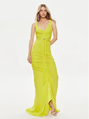 Elisabetta Franchi Sukienka wieczorowa AB-590-42E2-V780 Zielony Slim Fit