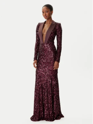 Elisabetta Franchi Sukienka wieczorowa AB-R13-56E2-V860' Bordowy Regular Fit