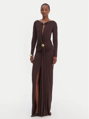 Elisabetta Franchi Sukienka wieczorowa AB-R146-1E2-V750 Brązowy Regular Fit