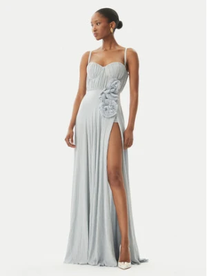 Elisabetta Franchi Sukienka wieczorowa AB-R22-52E2 Błękitny Regular Fit