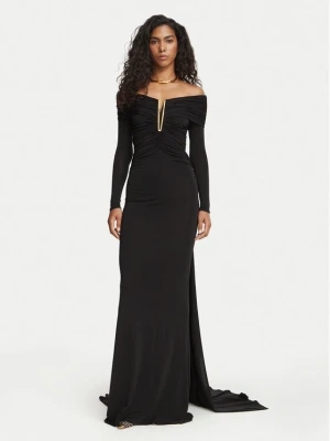 Elisabetta Franchi Sukienka wieczorowa AB-R26-67E2 Czarny Fitted Fit