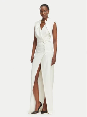 Elisabetta Franchi Sukienka wieczorowa AB-R31-61E2 Biały Regular Fit