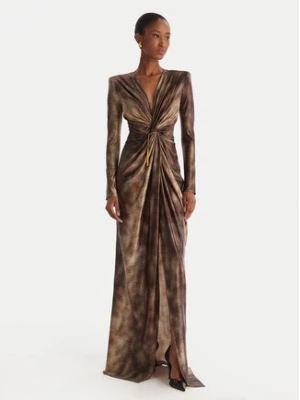 Elisabetta Franchi Sukienka wieczorowa AB-R35-57E2-V840 Brązowy Slim Fit
