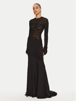Elisabetta Franchi Sukienka wieczorowa Red Carpet AB65947E2 Czarny Regular Fit