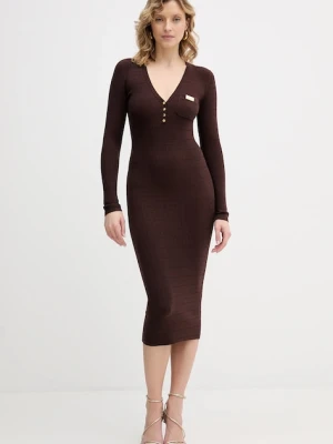 Elisabetta Franchi sukienka z dodatkiem jedwabiu