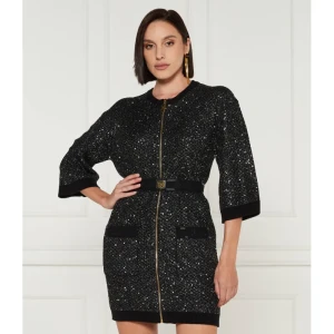 Elisabetta Franchi Sukienka z paskiem | z dodatkiem wełny