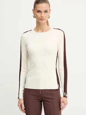 Elisabetta Franchi sweter damski kolor beżowy lekki MK03S56E2