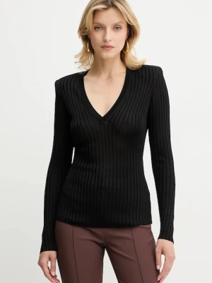 Elisabetta Franchi sweter damski kolor czarny lekki MK21S56E2