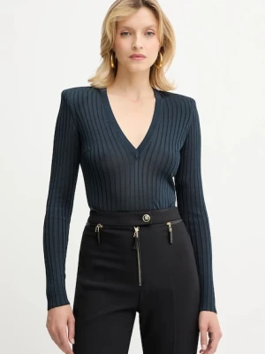 Elisabetta Franchi sweter damski kolor turkusowy lekki MK21S56E2