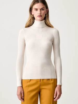 Elisabetta Franchi sweter damski wełniany beżowy