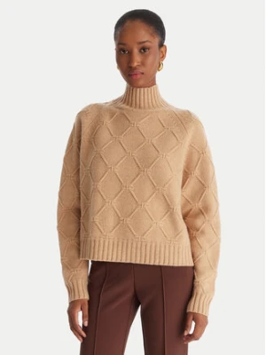 Elisabetta Franchi Sweter MK-55T-57E2 Brązowy Regular Fit