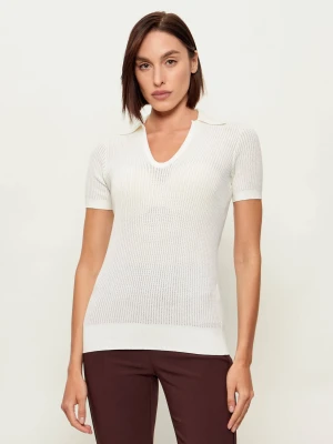 Elisabetta Franchi Sweter | Slim Fit ecru