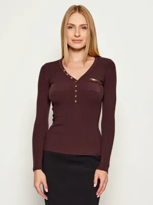 Elisabetta Franchi Sweter | Slim Fit | z dodatkiem jedwabiu