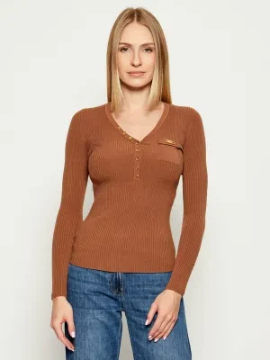 Elisabetta Franchi Sweter | Slim Fit | z dodatkiem jedwabiu