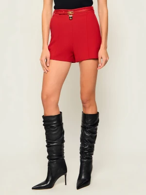Elisabetta Franchi Szorty + pasek | Slim Fit czerwony