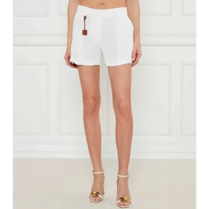 Elisabetta Franchi Szorty | Regular Fit | z dodatkiem lnu
