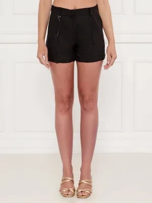 Elisabetta Franchi Szorty | Regular Fit | z dodatkiem lnu