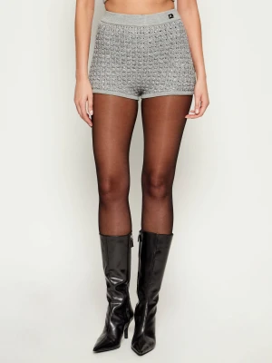 Elisabetta Franchi Szorty | Slim Fit | z dodatkiem wełny szary