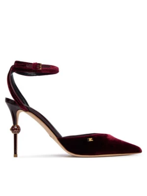 Elisabetta Franchi Szpilki SA-74L-57E2-EA4 Bordowy