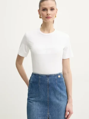 Elisabetta Franchi t-shirt bawełniany damski kolor biały MA00251E2