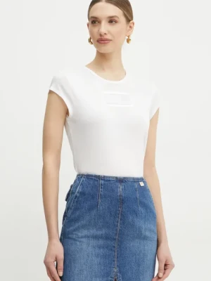 Elisabetta Franchi t-shirt damski kolor biały MA00451E2