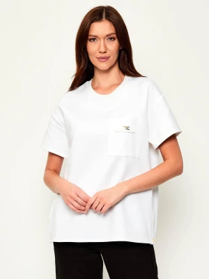 Elisabetta Franchi T-shirt | Loose fit biały