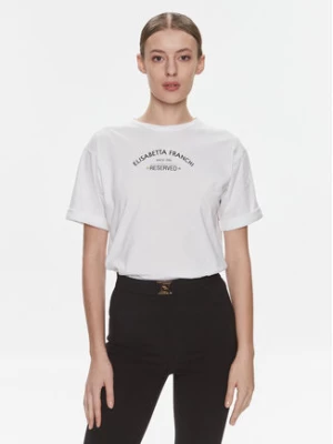 Elisabetta Franchi T-Shirt MA-023-41E2-V130 Biały Regular Fit
